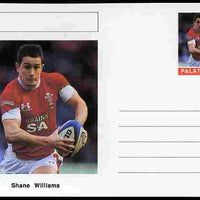 Palatine (Fantasy) Personalities - Shane Williams (rugby) postal stationery card unused and fine