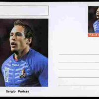 Palatine (Fantasy) Personalities - Sergio Parisse (rugby) postal stationery card unused and fine