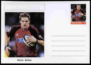 Palatine (Fantasy) Personalities - Richie McCaw (rugby) postal stationery card unused and fine