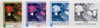 Equatorial Guinea 1977 European Animals EK1 (Mouse amongst Wild Mushrooms) set of 4 imperf progressive proofs on ungummed paper comprising 1, 2, 3 and all 4 colours (as Mi 1137)