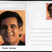 Palatine (Fantasy) Personalities - Placido Domingo (opera) postal stationery card unused and fine