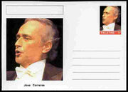Palatine (Fantasy) Personalities - Jose Carreras (opera) postal stationery card unused and fine