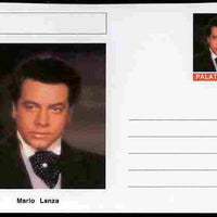 Palatine (Fantasy) Personalities - Mario Lanza (opera) postal stationery card unused and fine
