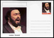 Palatine (Fantasy) Personalities - Luciano Pavarotti (opera) postal stationery card unused and fine