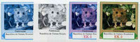 Equatorial Guinea 1977 European Animals EK3 (Fieldmouse) set of 4 imperf progressive proofs on ungummed paper comprising 1, 2, 3 and all 4 colours (as Mi 1138)