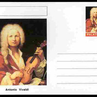 Palatine (Fantasy) Personalities - Antonio Vivaldi (composer) postal stationery card unused and fine