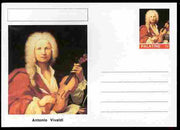 Palatine (Fantasy) Personalities - Antonio Vivaldi (composer) postal stationery card unused and fine