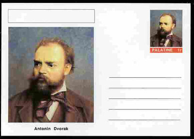 Palatine (Fantasy) Personalities - Antonin Dvorak (composer) postal stationery card unused and fine