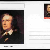 Palatine (Fantasy) Personalities - Franz Liszt (composer) postal stationery card unused and fine