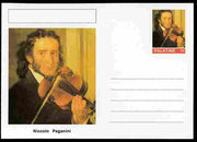 Palatine (Fantasy) Personalities - Niccolo Paganini (composer) postal stationery card unused and fine