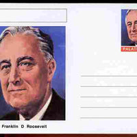 Palatine (Fantasy) Personalities - Franklin D Roosevelt (32nd USA President) postal stationery card unused and fine