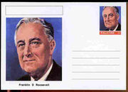Palatine (Fantasy) Personalities - Franklin D Roosevelt (32nd USA President) postal stationery card unused and fine