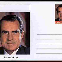 Palatine (Fantasy) Personalities - Richard Nixon (37th USA President) postal stationery card unused and fine