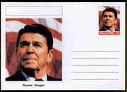 Palatine (Fantasy) Personalities - Ronald Reagan (40th USA President) postal stationery card unused and fine