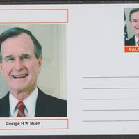 Palatine (Fantasy) Personalities - George H W Bush (41st USA President) postal stationery card unused and fine