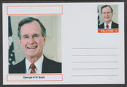 Palatine (Fantasy) Personalities - George H W Bush (41st USA President) postal stationery card unused and fine