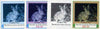 Equatorial Guinea 1977 European Animals EK30 (European Hare) set of 4 imperf progressive proofs on ungummed paper comprising 1, 2, 3 and all 4 colours (as Mi 1142)