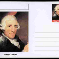 Palatine (Fantasy) Personalities - Joseph Haydn (composer) postal stationery card unused and fine