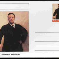 Palatine (Fantasy) Personalities - Theodore Roosevelt (26th USA President) postal stationery card unused and fine
