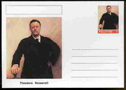 Palatine (Fantasy) Personalities - Theodore Roosevelt (26th USA President) postal stationery card unused and fine