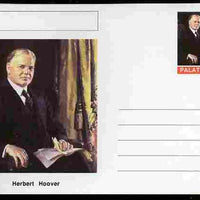 Palatine (Fantasy) Personalities - Herbert Hoover (31st USA President) postal stationery card unused and fine