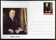 Palatine (Fantasy) Personalities - Herbert Hoover (31st USA President) postal stationery card unused and fine