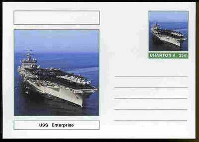 Chartonia (Fantasy) Ships - USS Enterprise postal stationery card unused and fine