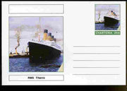 Chartonia (Fantasy) Ships - RMS Titanic postal stationery card unused and fine