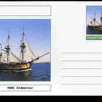 Chartonia (Fantasy) Ships - HMS Endeavour postal stationery card unused and fine