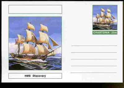 Chartonia (Fantasy) Ships - HMS Discovery postal stationery card unused and fine