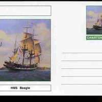 Chartonia (Fantasy) Ships - HMS Beagle postal stationery card unused and fine