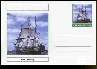 Chartonia (Fantasy) Ships - HMS Bounty postal stationery card unused and fine