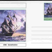 Chartonia (Fantasy) Ships - USS Constitution postal stationery card unused and fine