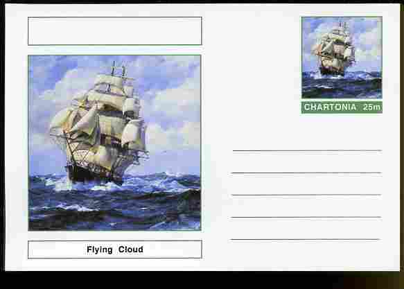 Chartonia (Fantasy) Ships - Flying Cloud postal stationery card unused and fine