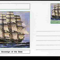 Chartonia (Fantasy) Ships - Sovereign of the Seas postal stationery card unused and fine
