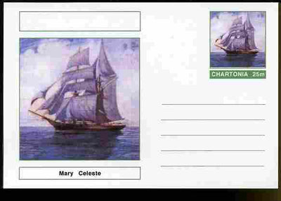 Chartonia (Fantasy) Ships - Mary Celeste postal stationery card unused and fine
