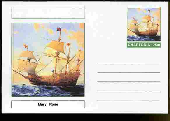 Chartonia (Fantasy) Ships - Mary Rose postal stationery card unused and fine