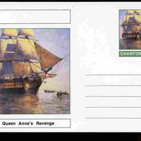 Chartonia (Fantasy) Ships - Queen Anne's Revenge postal stationery card unused and fine
