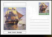 Chartonia (Fantasy) Ships - Queen Anne's Revenge postal stationery card unused and fine