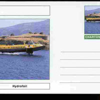 Chartonia (Fantasy) Ships - Hydrofoil postal stationery card unused and fine