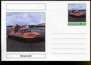 Chartonia (Fantasy) Ships - Hovercraft postal stationery card unused and fine