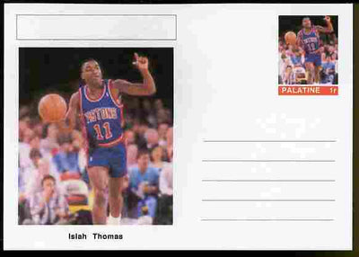 Palatine (Fantasy) Personalities - Isiah Thomas (basketball) postal stationery card unused and fine