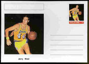 Palatine (Fantasy) Personalities - Jerry West (basketball) postal stationery card unused and fine