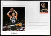 Palatine (Fantasy) Personalities - Larry Bird (basketball) postal stationery card unused and fine
