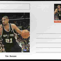 Palatine (Fantasy) Personalities - Tim Duncan (basketball) postal stationery card unused and fine