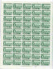 Montserrat 1953-62 QEII Sea Island Cotton 2c green in complete sheet of 50 unmounted mint SG 138