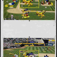 Mali 2010 The 55th Anniversary of Disneyland - Baseball s/sheets #2 & #3 se-tenant from uncut imperf proof sheet (3 exist) unmounted mint