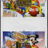Mali 2010 The 55th Anniversary of Disneyland - Mickey Mouse Railway s/sheets #02 & #07 se-tenant from uncut imperf proof sheet (3 exist) unmounted mint