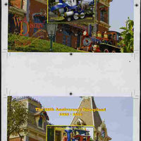 Mali 2010 The 55th Anniversary of Disneyland - Walt Disney's Railroad Story s/sheets #13 & #14 se-tenant from uncut perf proof sheet (3 exist) unmounted mint