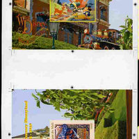 Mali 2010 The 55th Anniversary of Disneyland - Walt Disney's Railroad Story s/sheets #15 & #16 se-tenant from uncut imperf proof sheet (3 exist) unmounted mint